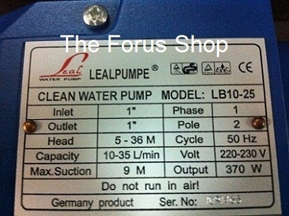 ปั๊มน้ำ Leal รุ่น LB10-25