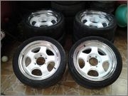 ขายล้อ 17 * 8 of 20  6 รูู ติดยางเก่า ๆ มา 2 คู่ ลึก ๆ 12500/ชุด