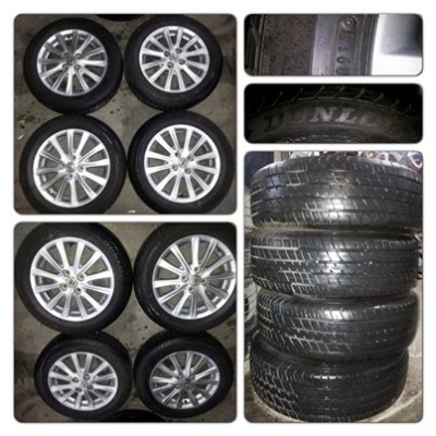 ขายล้อแม็ก NEW VIOS 12 ก้าน ขอบ 15 4/100 +ยางปี13 ราคา 9,900 บาทถูก