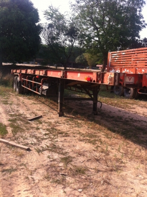 ขายหางเทเลอร์พื้นเรียบ 12 เมตร 2 เพลา อู่ไฮเทคเทรลเลอร์ ทะเบียนพร้อม