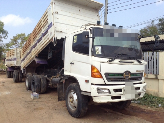 HINO mega260ดั้มแม่ลูกรถบ้านพร้อมใช้ออกห้างมือเดียวเดิมๆ