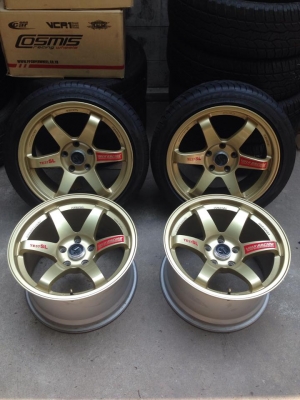 ขายล้อ TE37 SL ขอบ17 5/114 กว้าง หน้า8หลัง10 1ชุด สวยๆครับ