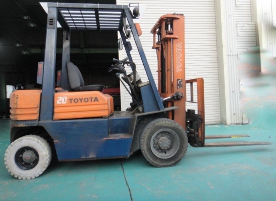 ขายForklift Toyota 2 ตัน รุ่น5FG20 เสา 3.5 เมตร ยางตัน เครื่องเบนซิน นำเข้าจากญี่ปุ่น