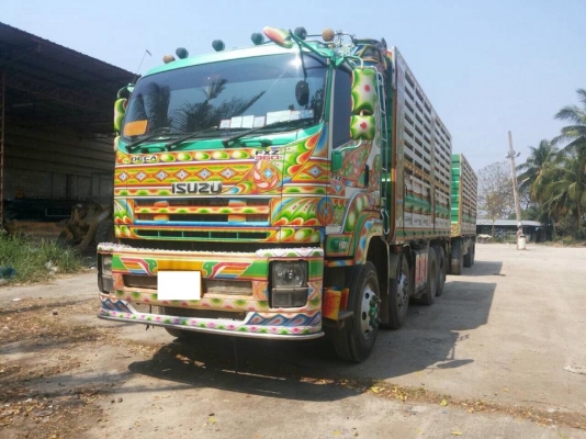 ขายรถสิบล้อ ISUZU DECA FXZ360 ปี53 คอกเกษตรไม่ดั้ม แม่12ล้อ ลูก 3คาน รถสวย สภาพพ้อมใช้งาน