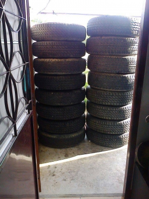 ยางป่าว205R16บิดโตนดูเลอร์689ป้ายขาวปี13วิ่งน้อยดอกเต็ม