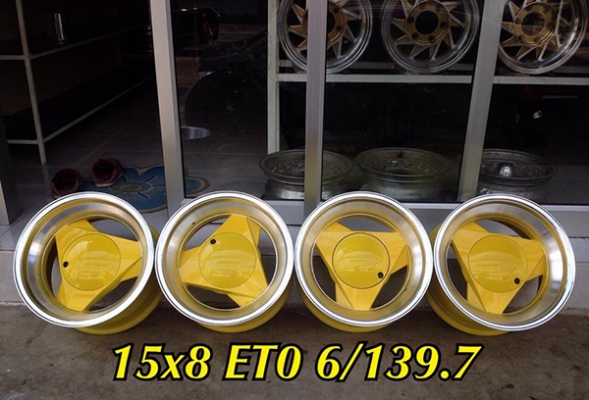 ขายล้อ TURBO JAPAN ขอบ 15x8 ออฟ0 6/139.7 ลายโรตารี่ ออฟลึกๆ สวยครับ
