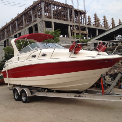 เรือยอร์ซสุดหรู 28ฟุตปี2009วิ่ง 50ชั่วโมงใหม่มากๆ  แอร์ GEN อุปกรณ์อำนวยความสะดวกครบ