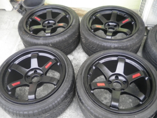 TE37 ขอบ18 กว้าง10.5ทั้ง4ลูก แม็กใหม่