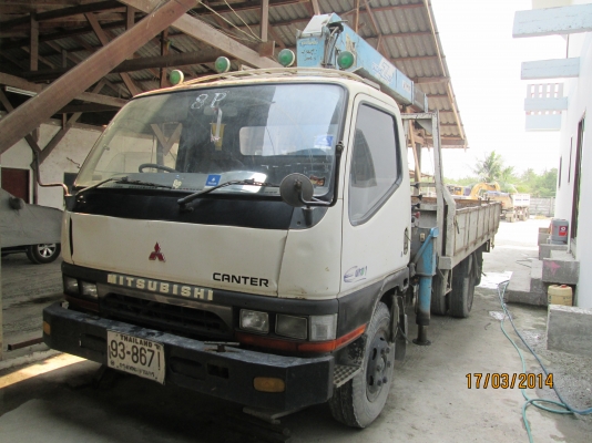 มิตซู.แคนเตอร์.เครื่อง4D34.ปี42.เครนทานาโด้.303ท้องV..กะบะยาว4.50เมตร.ราคา460.000บ