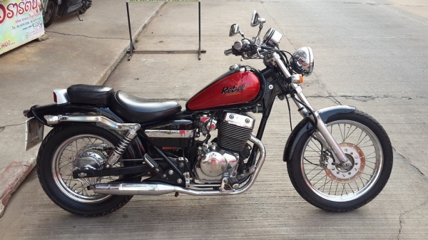 มาใหม่คับ HONDA REBLE 250CC. มีทะเบียนพร้อมโอนไม่ขาดต่อ เดิมๆ สวยๆคับ ราคา 49000 บาท สนใจติดต่อ 081-0578282คับ ส่งได้ทั่วไทย