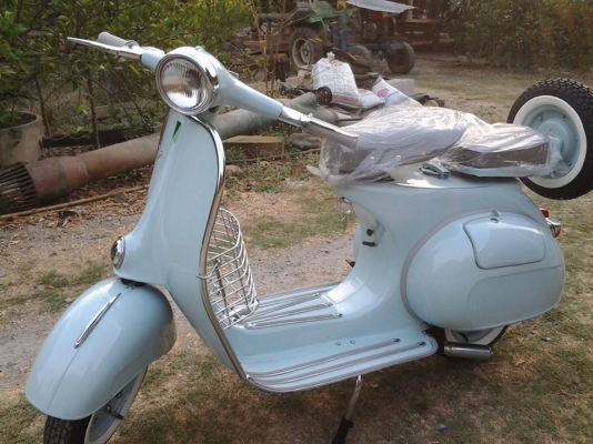 ขาย vespa 64 สวยๆสด สีฟ้า-เขียว  รถทำใหม่ครับ อินเดีย no book รถอยู่ชัยนาทครับ ราคา 48,500 บาท สนใจติดต่อได้ครับ 0826336557 โป้งครับ รับแลกรับเทรินทุกรุ่ยครับ