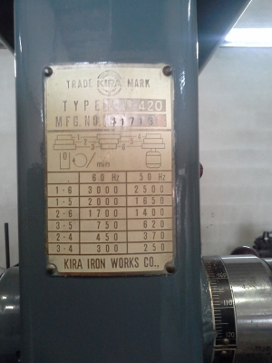 เครื่องแท่นสว่าน ญี่ปุ่น KIRA จำนวน 2 เครื่อง ขายพร้อมแท่นตั้งสว่าน สภาพเครื่องจักรพร้อมใช้งาน