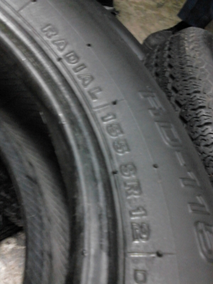 ขอบ 12 หายากๆ รถเล็ก BRIDGESTONE  RD-115 155SR12 มี ชุด 4 เส้น TEL.081-427-3941