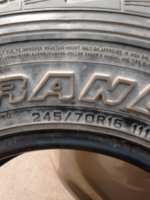 DUNLOP GRANDTREK AT3 245/70R16  มี 2 เส้น TEL.081-427-3941