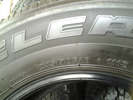 ยางบริสโตน 245/70/16 สภาพสวย ยางบริสโตน 245/70/16 สภาพสวย