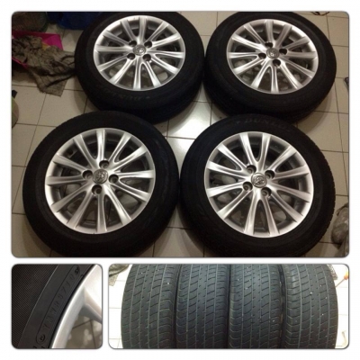 ขายล้อแม็กซ์15 Toyota New Vios 12ก้าน + ยางปี10 ราคา 6,900 บ.ถูก