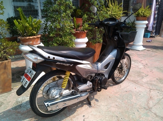 wave 125i หัวฉีด เครื่องดี กุญแจใหญ่ สีเทาดำ กท518