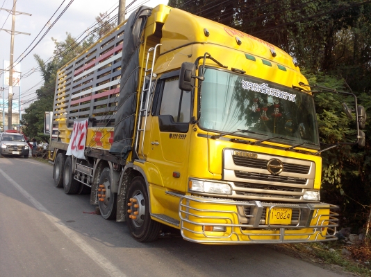 ขายรถ 12 ล้อรั้วกระบะเหล็ก HINO FR2PWG เครื่อง P11C 325 แรงม้า รถวิ่ง 91354 กิโลเมตร ราคา 1800000