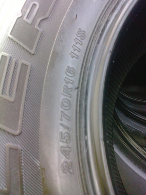 ล้อไททัลพลัส16ทำสีจัดรัดยางบิดโตน245 70R16ปี13