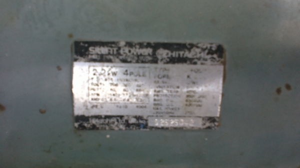 ขายMotor Hitashi 3 HP 220 Volt 3 phase 4 pole