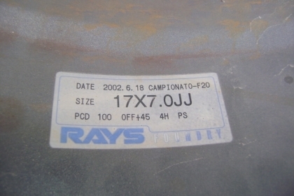 แม็ก RAY แท้รุ่น VERSUS made in japan ขอบ 17 4รู100