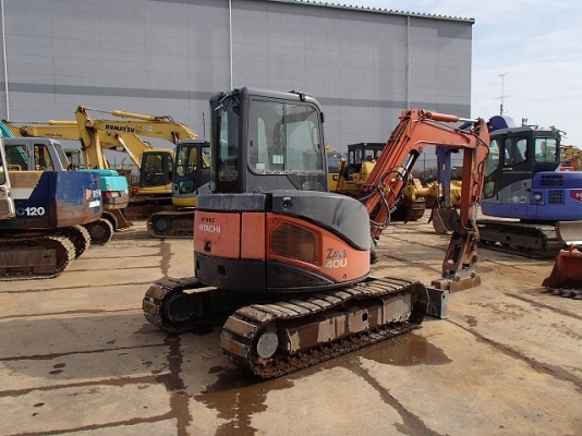 รถแบคโฮเก่าญี่ปุ่น Hitachi ZX40U-2 หัวกระแทก + บุ้งกี๋