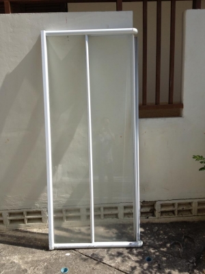 ขายชุดห้องน้ำเข้ามุม กระจกแท้ปเปอร์ ขนาด1.0*1.0 ขอบอลูมิเนียม เครือบขาว ขายถูกๆคับ