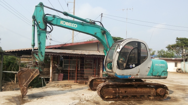 ขายด่วนรถเเม็คโครKOBELCO SK100-5มาร์คไฟร์รถนำเข้าเก่าญี่ปุ่นแท้ไม่เคยใช้งานเมืองไทยเลยมีปั้มลายหัวกระแทกพร้อม