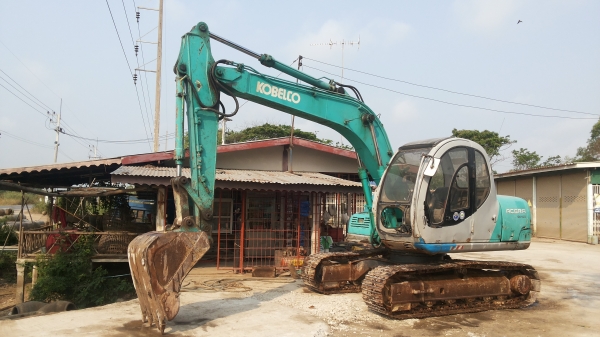 ขายด่วนรถเเม็คโครKOBELCO SK100-5มาร์คไฟร์รถนำเข้าเก่าญี่ปุ่นแท้ไม่เคยใช้งานเมืองไทยเลยมีปั้มลายหัวกระแทกพร้อม
