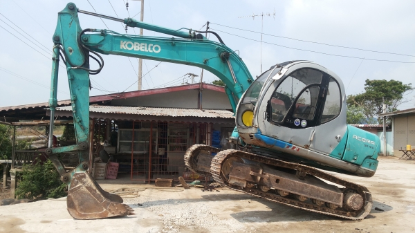 ขายด่วนรถเเม็คโครKOBELCO SK100-5มาร์คไฟร์รถนำเข้าเก่าญี่ปุ่นแท้ไม่เคยใช้งานเมืองไทยเลยมีปั้มลายหัวกระแทกพร้อม