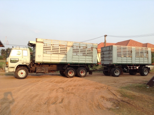 ขายรถพ่วงแม่ลูกดั้มเกษตร เครื่อง EP100 turbo 280 แรงม้า คัสซีสวยตลอดส้น ทะเบียนพร้อมโอน ราคาต่อรองได้