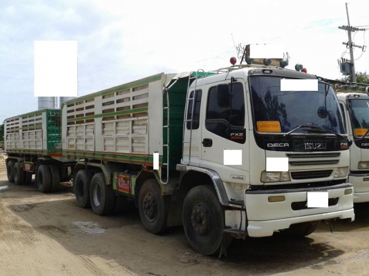 ขายรถสิบล้อพ่วง Isuzu Deca 320 ปี50 ยูโร 2 แม่12 ล้อแม่ดั้มเหล็ก  ลูกสามคานแท้