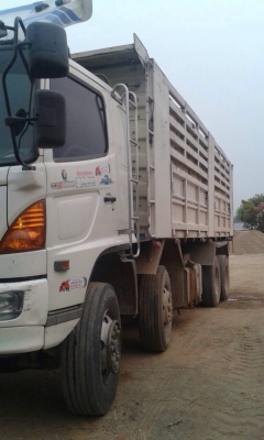 ขายด่วน!!!รถบรรทุก12 ล้อ HINO MEGA ปี 51ดั๊มได้ หัวดั้มสามมิตร  ราคา 2,200,000