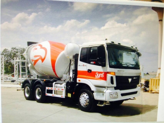 ขายรถโม่ปูนผสมคอนกรีต 7 คิว Foton MIXER 340 แรงม้า สกรีนปูนอินทรีย์เรียบร้อยแล้ว