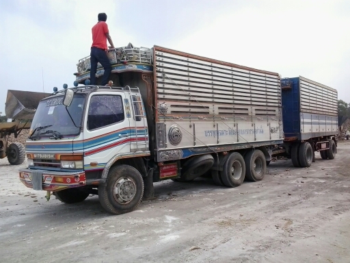 ขายรถพ่วง 18 ล้อ 2 เพลา แม่-ลูก ดั้ม กระบะเนียมคอกเกษตร MITSUBISHI MMTFN628DPC-เครื่อง 6D17 ปี.45 รถสวย ราคาย้อมๆ รีบจองด่วน