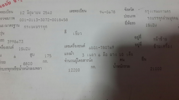 ขาย10ล้ออีซูซุร๊อคกี้ 175แรงม้า ดั๊ม1เพลา พวงมาลัยพาวเวอร์ เบรคจิฟฟี่ ยางดี10เส้น สภาพดีพร้อมใช้ ขาย10ล้ออีซูซุร๊อคกี้ 175แรงม้า ดั๊ม1เพลา พวงมาลัยพาวเวอร์ เบรคจิฟฟี่ ยางดี10เส้น สภาพดีพร้อมใช้