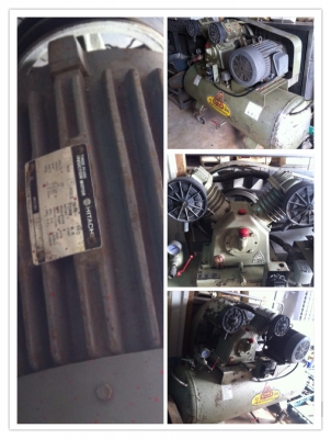 ขายปั๊มลมFusheng 7.5hp. 2สูบ ไฟ3สาย ตามสภาพ ใช้งานได้เลย