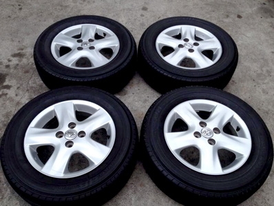 แม็กซ์พร้อมยาง VIOS 4รู100 พร้อมยางปี11-12 YOKOHAMA สวยทั้งชุด