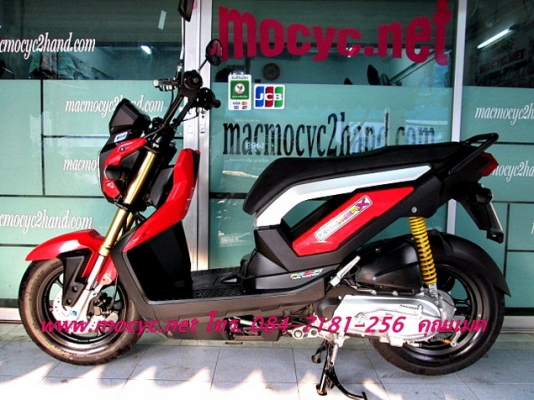 ZOOMERสีแดง รถเดือน ต.ค ปี 56 ไมล์ 5211 โล แถมฟรี เสื้อ-หมวก โปรโมชั่น 39900