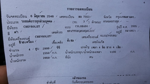 ***ขายแล้วครับขอบคุณ Truck2hand ขายกระบะแค็ปสวยๆ CHEVY COROLADO 3.0 ปี48/05 เครื่องเดิมเกียร์เดิม แน่นๆ ช่วงล่างปึ๊ก คัสซีสวยเดิมโรงงานไม่มีผุ พื้นปูกระบะ หน้า-หลังเดิมไม่เคยชนหนัก ภายในสวยคอนโซลเต็ม พ.พาวเวอร์ แอร์ ก.ไฟฟ้า เซ็นทรัลล็อค AIRBAG ล้อแม็ก ยาง