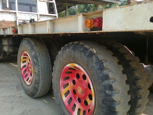 10 ล้อ เทนเลอร์บรรทุกแบคโฮ MITSU 527 เครื่อง 190แรง 2 เพลา