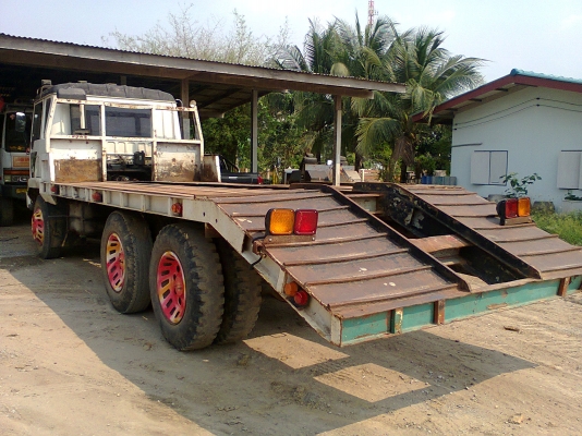 10 ล้อ เทนเลอร์บรรทุกแบคโฮ MITSU 527 เครื่อง 190แรง 2 เพลา