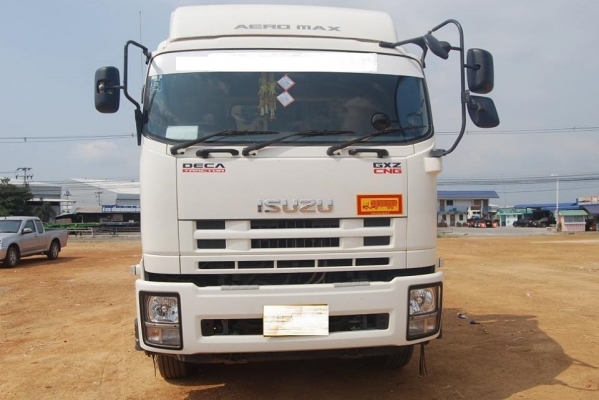 ขาย ดาวน์ ISUZU DECA GXZ CNG ปี 56 พร้อมหางพื้นเรียบ 3 เพลา  ราคาต่อรองได้