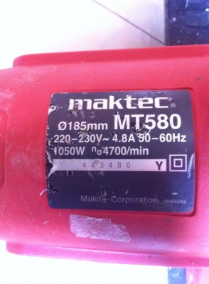 เลื่อยวงเดือน maktec mt580 สภาพใหม่ ราคาถูกมาก