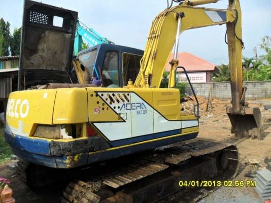 Kobelco SK120_Mark_III ไฟฟ้าเต็ม เอวแน่น เดินหน้าถอยหล้งดีเครื่องแห้งแรงดี บูมพิเศษ พร้อมลุย