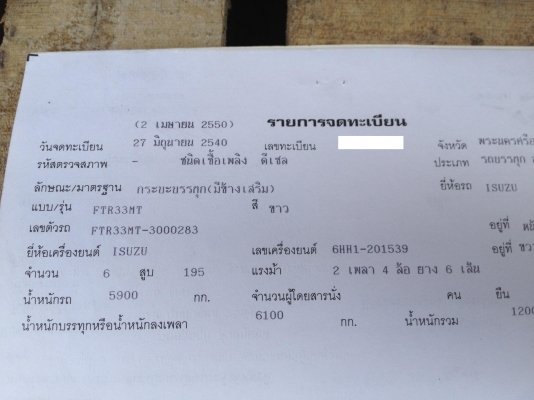 ขาย ISUZU ยูโร1 195HP