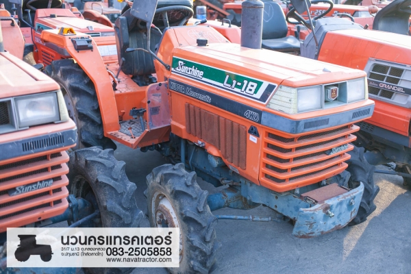 KUBOTA L1-18 4WD คูโบต้า 3 สูบไดเร็คอินเจ็คชั่น 1300cc สภาพสวย สีเดิมเก่าญี่ปุ่น www.navatractor.com