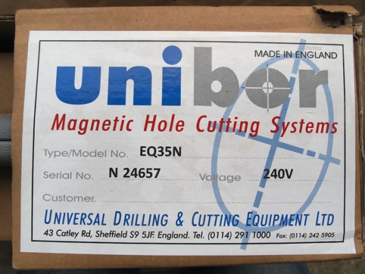 สว่านแท่นแม่เหล็ก UNIBOR EQ-35N England ของใหม่ ขายถูก29,600 สว่านแท่นแม่เหล็ก UNIBOR EQ-35N England ของใหม่ ขายถูก29,600