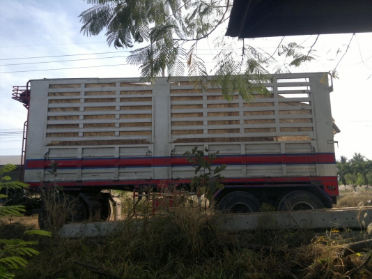 ขายลูกพ่วง 3 เพลา กระบะเหล็กคอกเกษตรไม่ดั้ม อู่ ,มีโชคขนส่ง สวย รีบจองด่วน