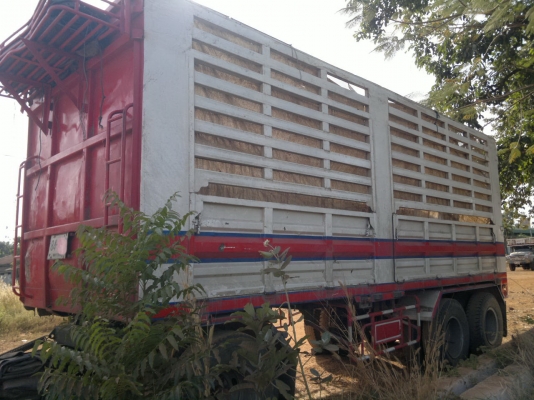 ขายลูกพ่วง 3 เพลา กระบะเหล็กคอกเกษตรไม่ดั้ม อู่ ,มีโชคขนส่ง สวย รีบจองด่วน